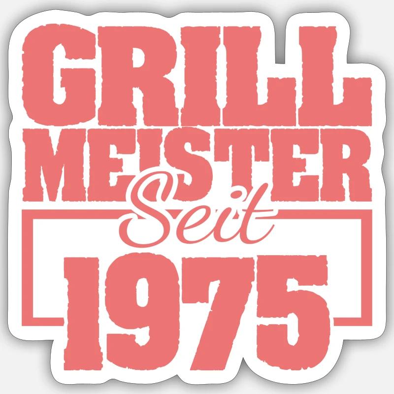 1975 - Sticker taille S (10 x 10 cm) - blanc mat