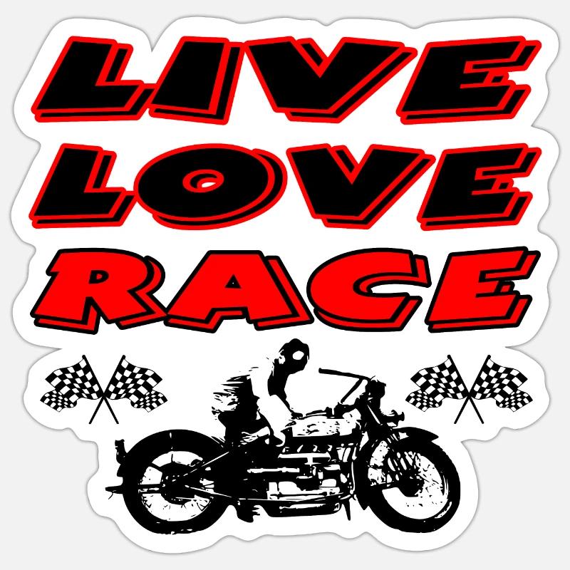 Motocyclette - Sticker taille S (10 x 10 cm) - blanc mat