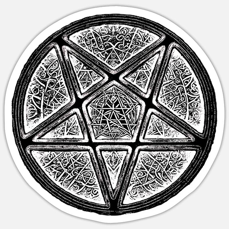 Pentagramm Sticker Größe S (10 x 10 cm)