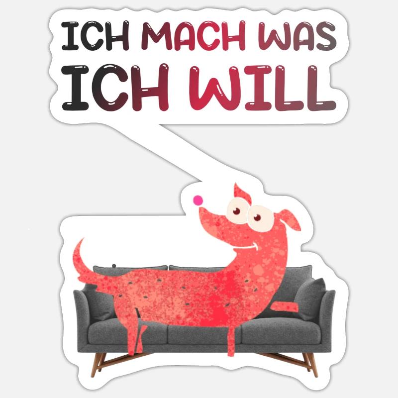 ich mach was ich will - Sticker Größe S (10 x 10 cm) - Mattweiß