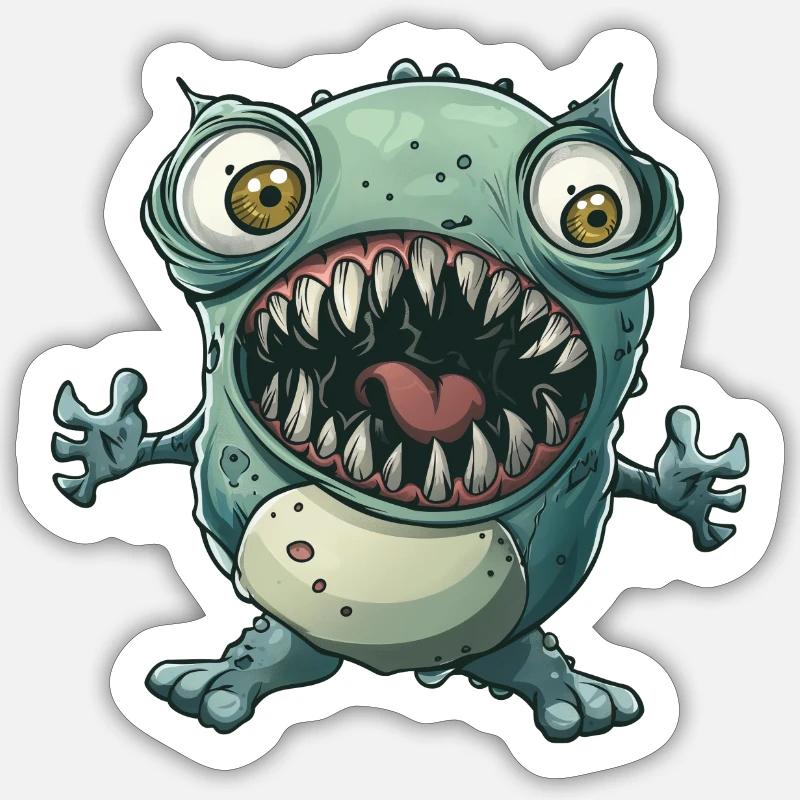 Funny Creature - Sticker size S (10 x 10 cm) - white matte
