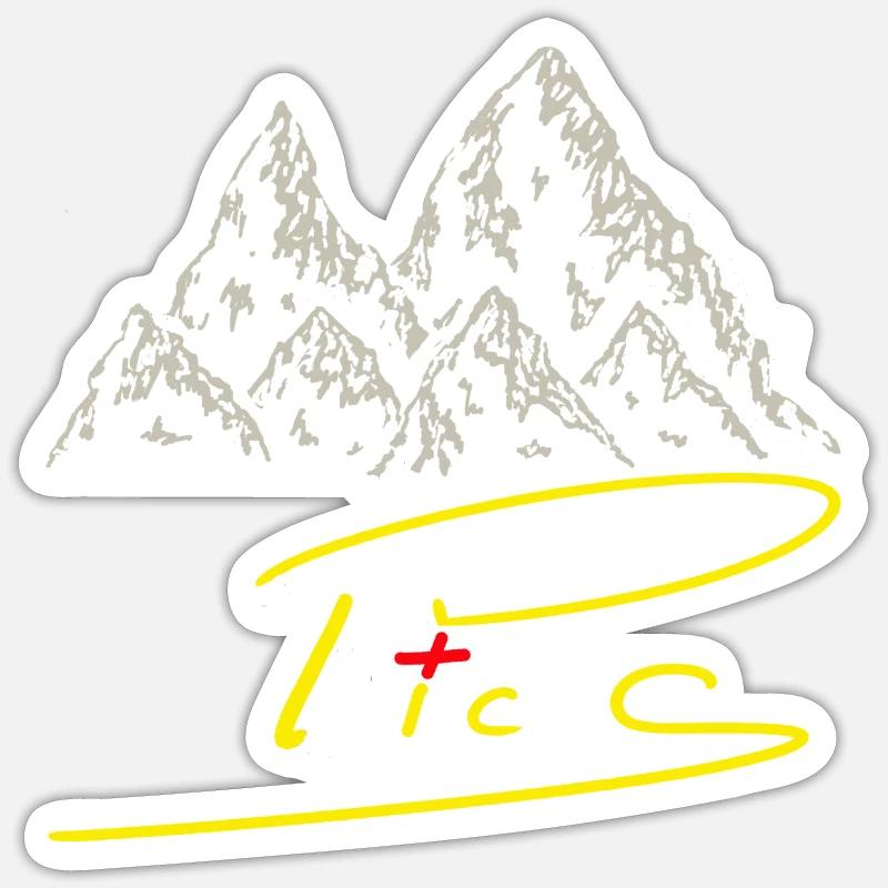 pics+ - Sticker taille S (10 x 10 cm) - blanc mat
