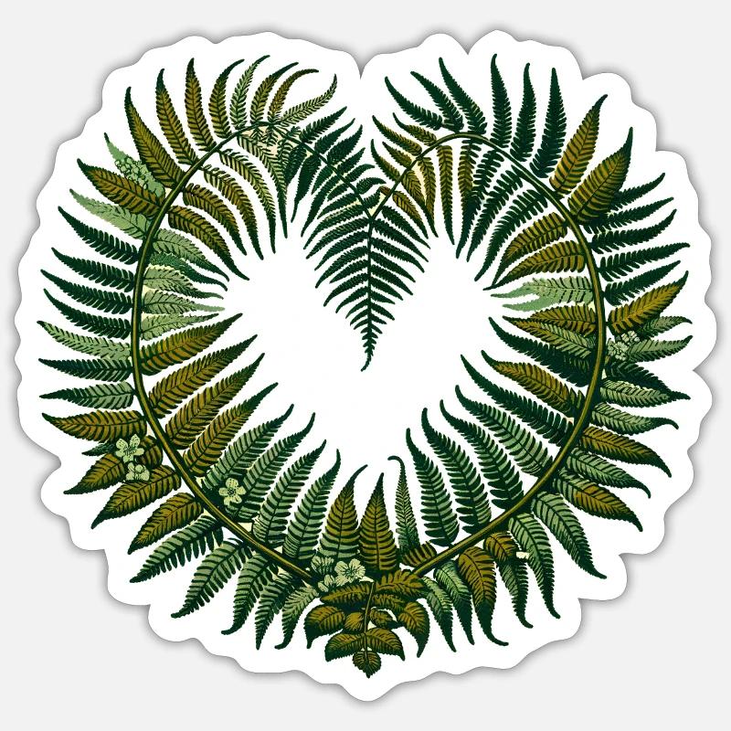 Ferns - Sticker size S (10 x 10 cm) - white matte