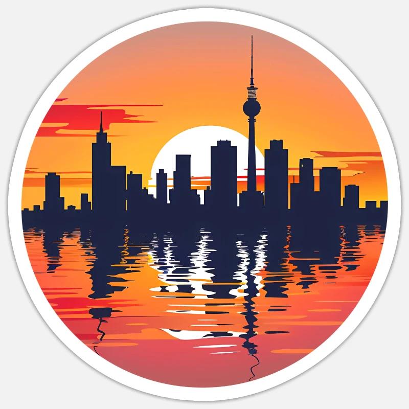 Gelsenkirche Skyline Sticker Größe S (10 x 10 cm)