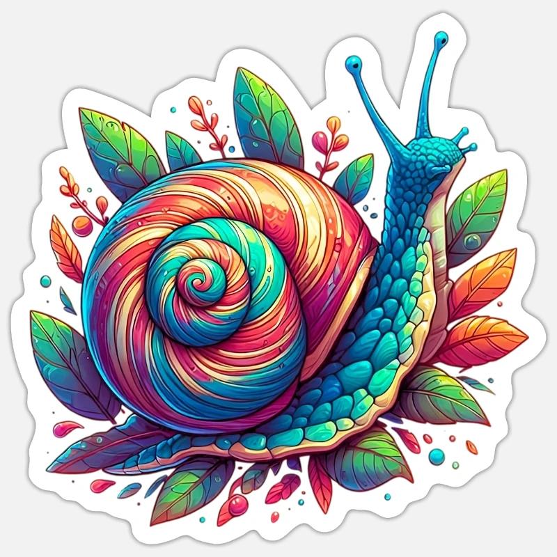 Snail - Sticker size S (10 x 10 cm) - white matte