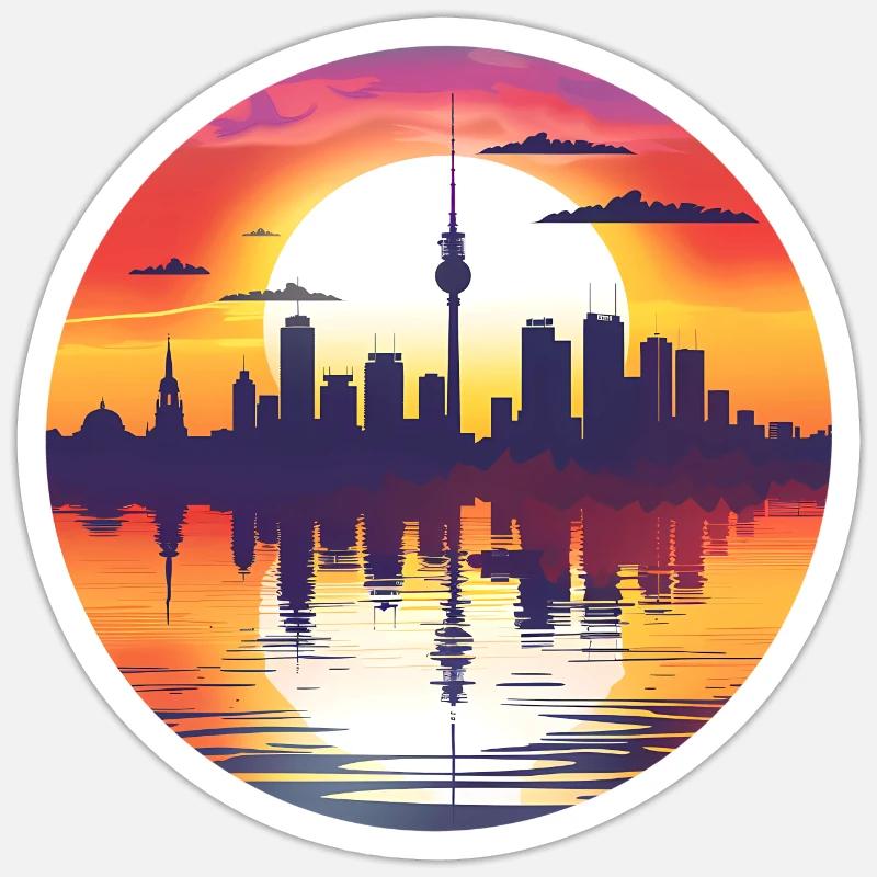 Iserlohn Skyline - Sticker Größe S (10 x 10 cm) - Mattweiß