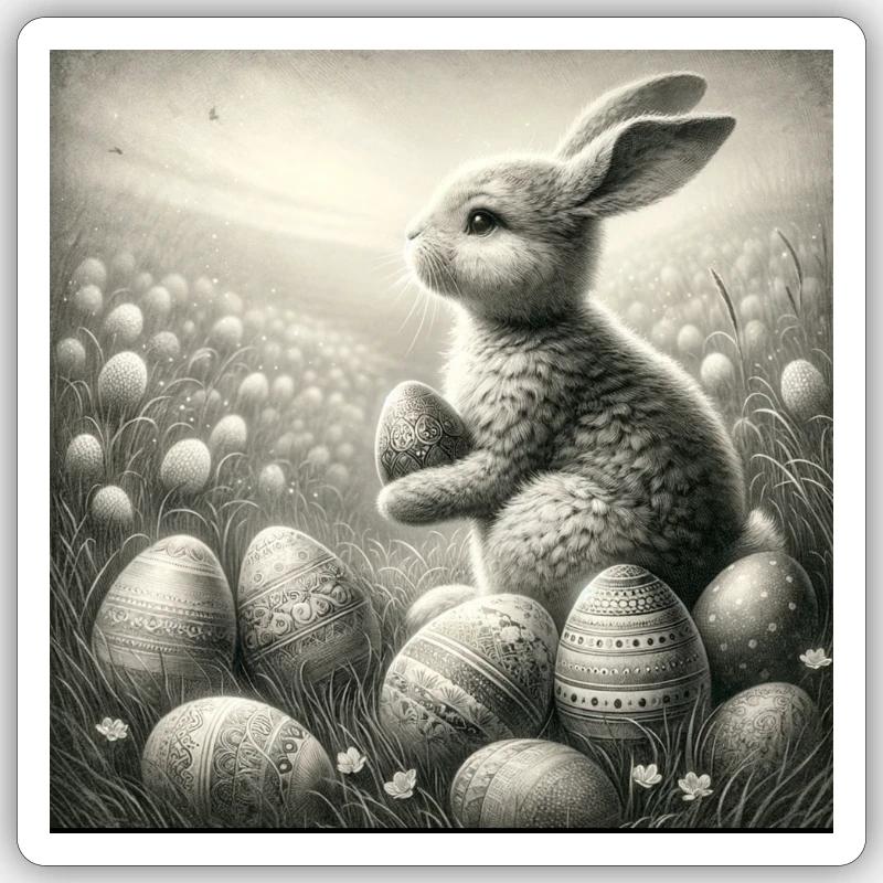 Happy Eastern Sticker size S (10 x 10 cm)