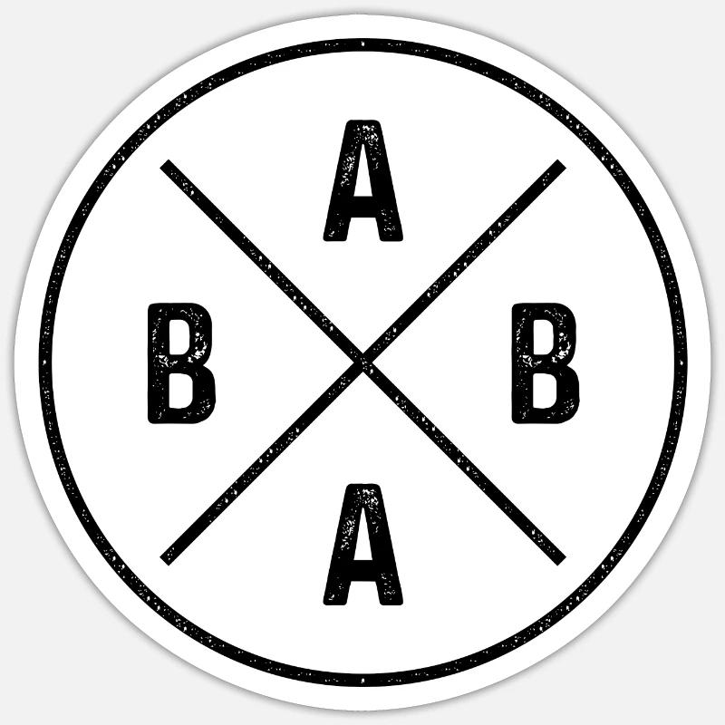 Baba - Sticker Größe S (10 x 10 cm) - Mattweiß