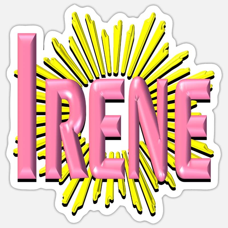 irene2 - Sticker size S (10 x 10 cm) - white matte