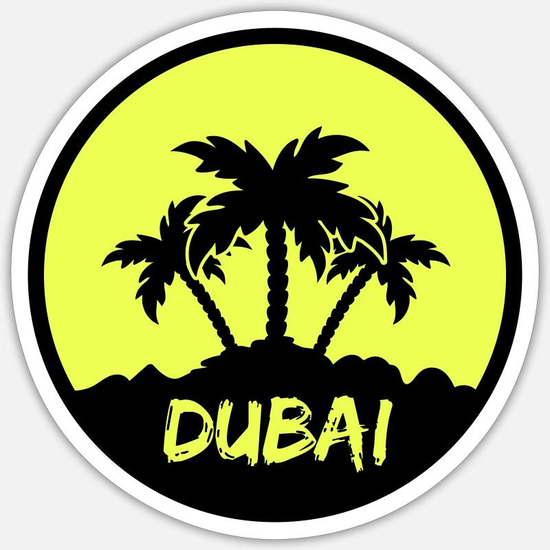 dubai - Sticker Größe S (10 x 10 cm) - Mattweiß
