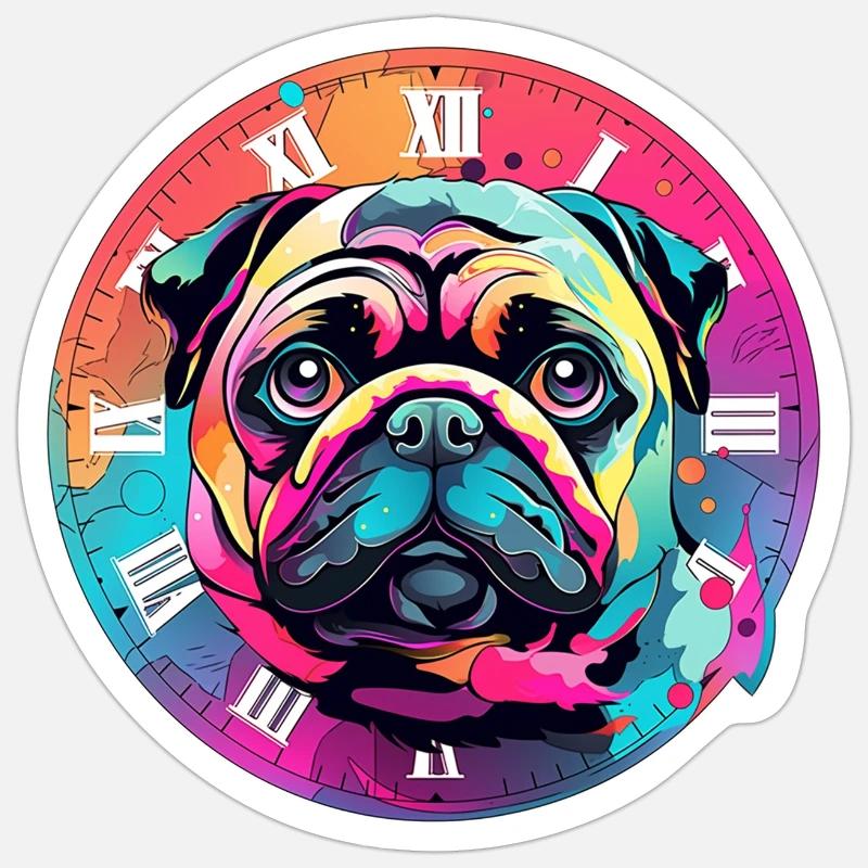 Mon chien adoré - Sticker taille S (10 x 10 cm) - blanc mat