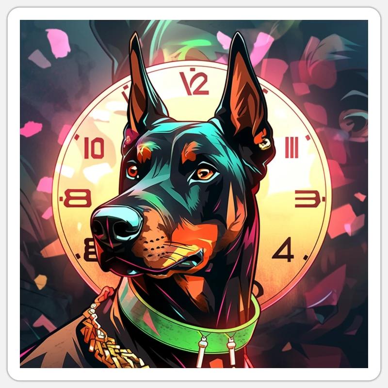 Der Wächter - Sticker Größe S (10 x 10 cm) - Mattweiß
