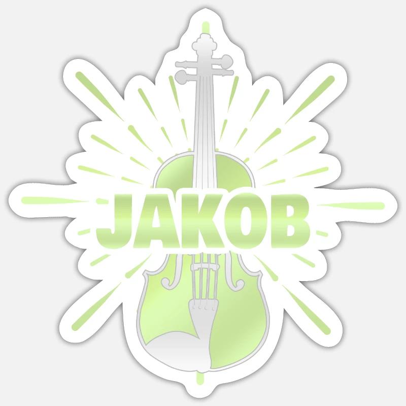 Jacob - Sticker size S (10 x 10 cm) - white matte