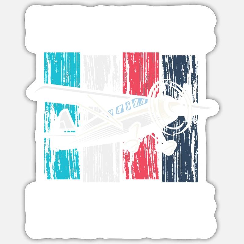 Model Builder Model Flying Hobby Pilot Aviator Sticker size S (10 x 10 cm)