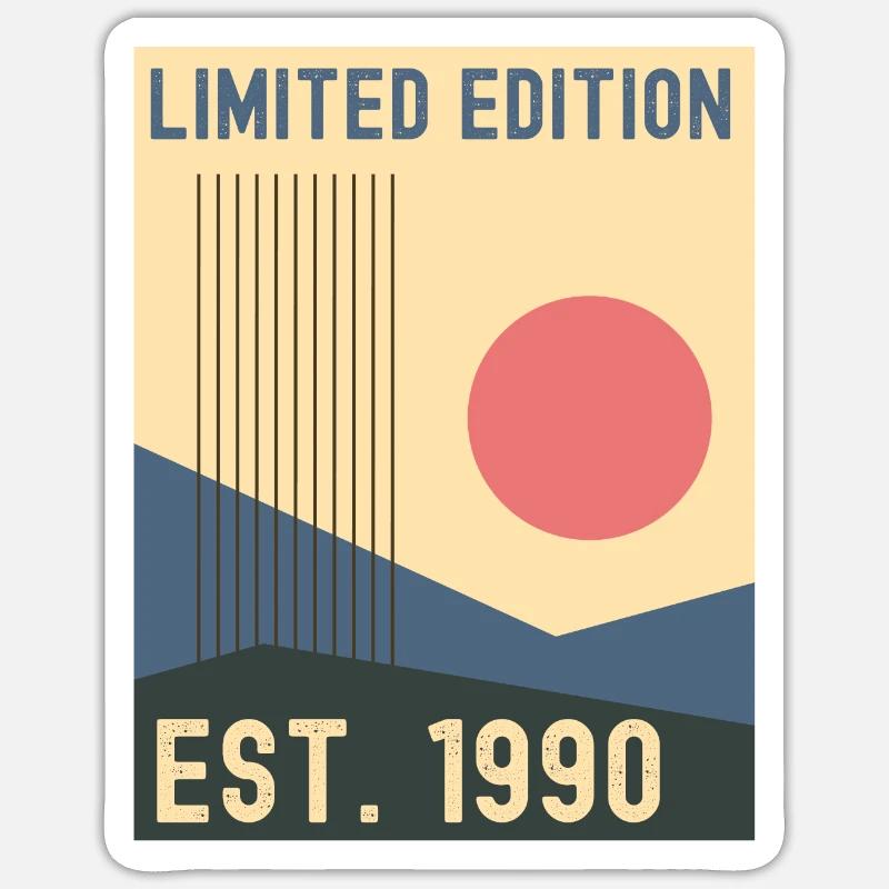 Millésime 1990 - Sticker taille S (10 x 10 cm) - blanc mat