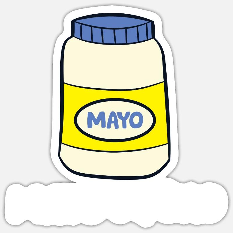 Mayonnaise - Mayo Squad - Sticker Größe S (10 x 10 cm) - Mattweiß