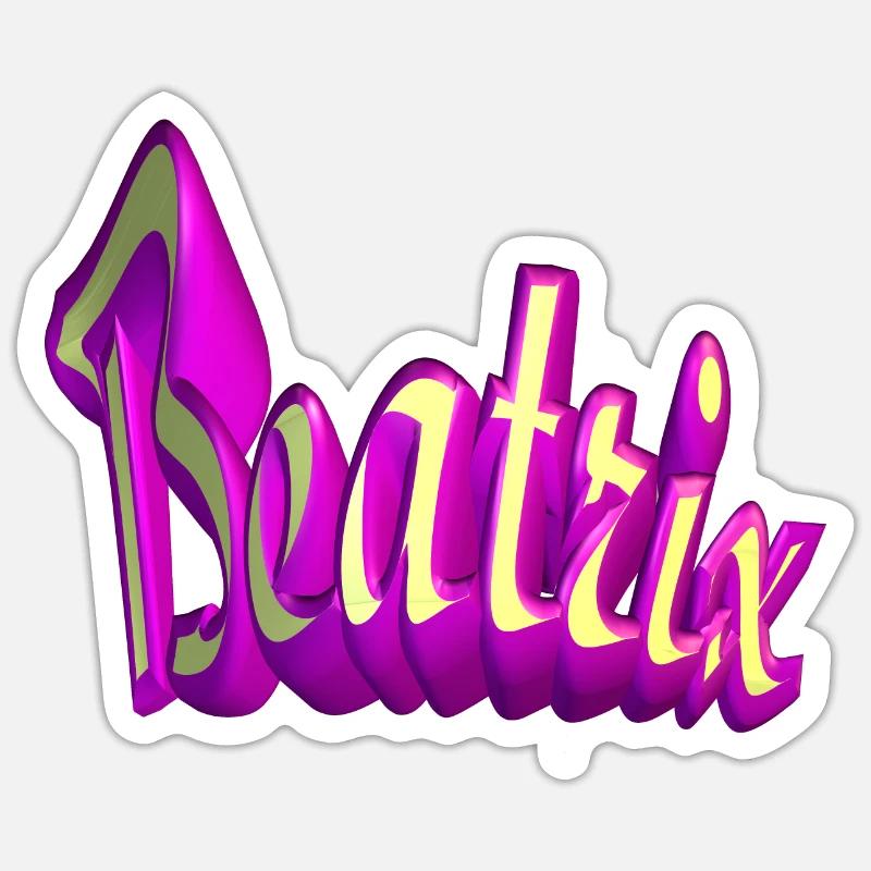 beatrix2 - Sticker size S (10 x 10 cm) - white matte