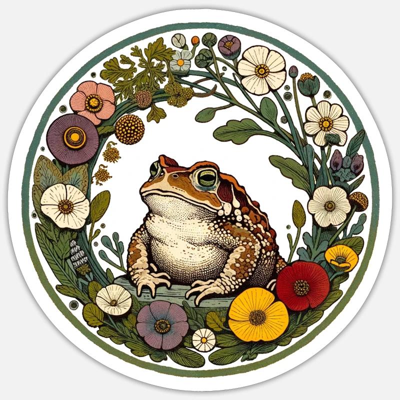 Crapaud Sticker taille S (10 x 10 cm)
