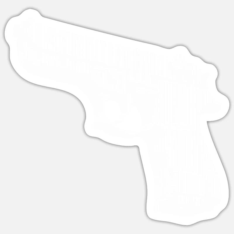 GUNCODE neg - Sticker Größe S (10 x 10 cm) - Mattweiß