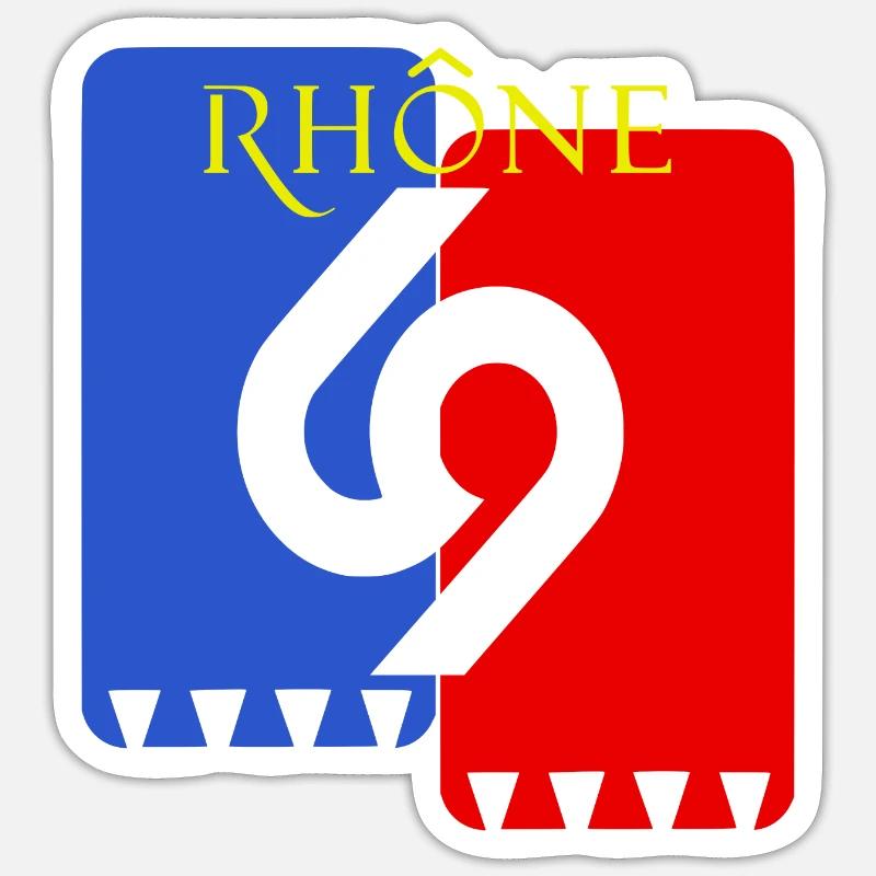 Rhône - Sticker taille S (10 x 10 cm) - blanc mat