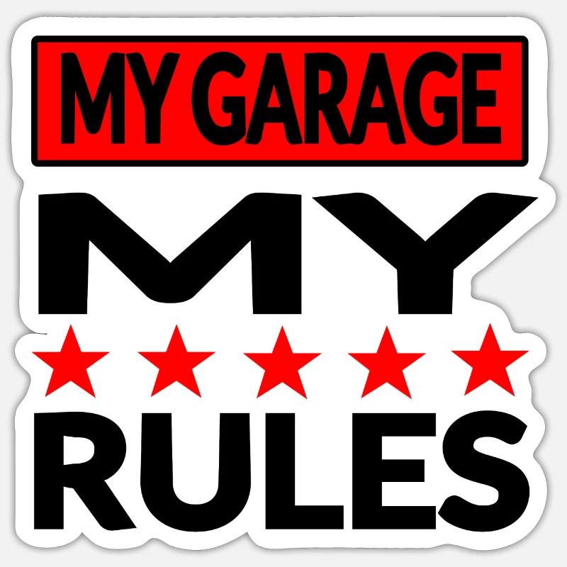 Garage - Sticker size S (10 x 10 cm) - white matte