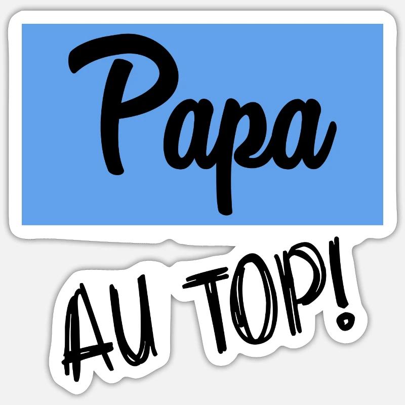 PAPA - Sticker taille S (10 x 10 cm) - blanc mat