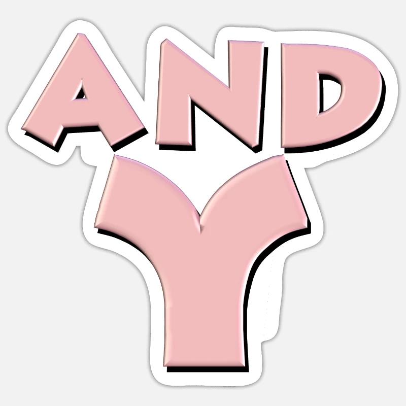 andy2 - Sticker Größe S (10 x 10 cm) - Mattweiß