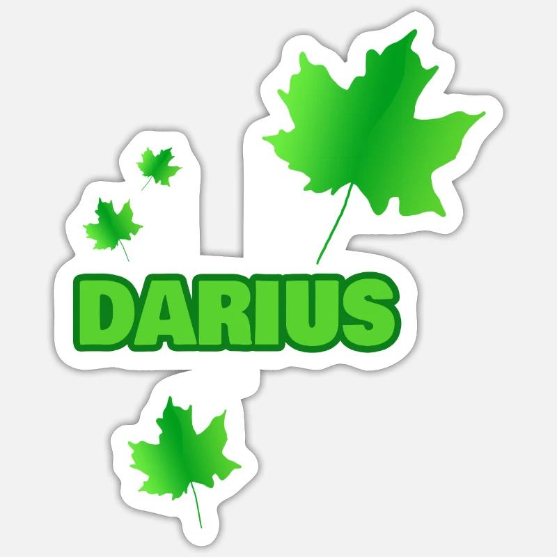 Darius - Sticker taille S (10 x 10 cm) - blanc mat