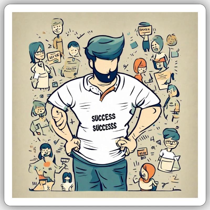 Automatic Earning - Success - Sticker size S (10 x 10 cm) - white matte