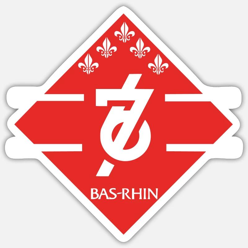 Bas-Rhin - Sticker size S (10 x 10 cm) - white matte