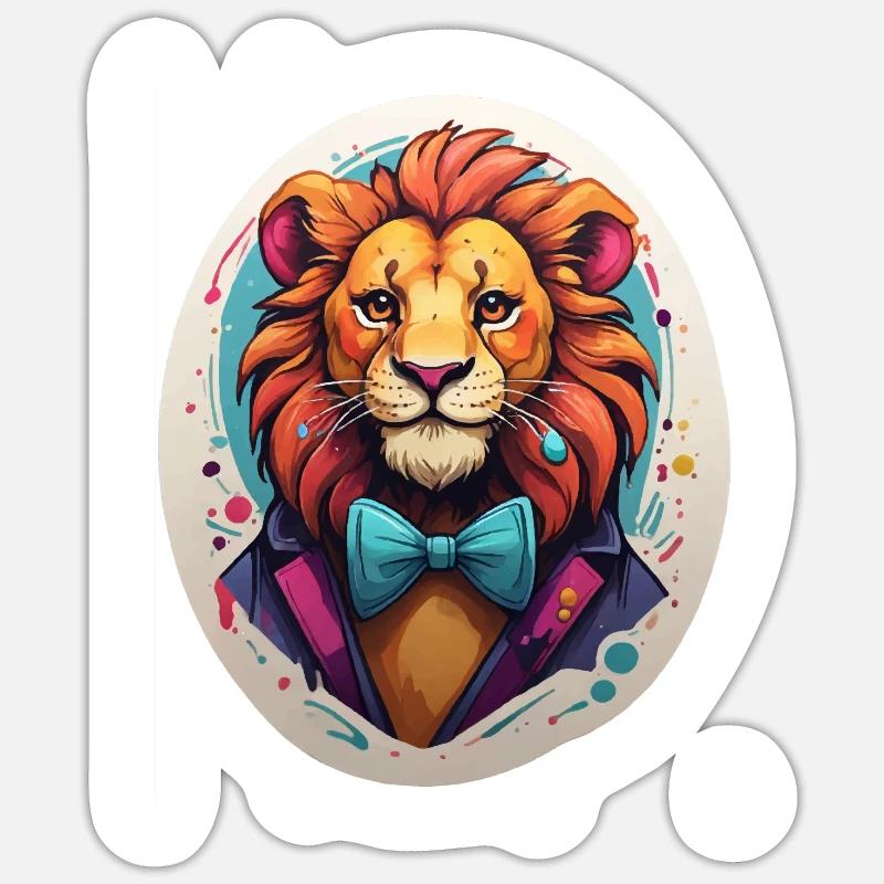 Leo Comic - Sticker size S (10 x 10 cm) - white matte