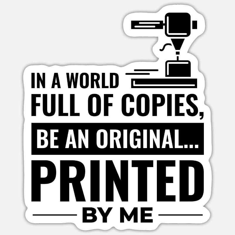 3D Printer 3D Printing Sticker size S (10 x 10 cm)