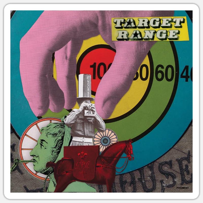 TARGET RANGE - Sticker size S (10 x 10 cm) - white matte