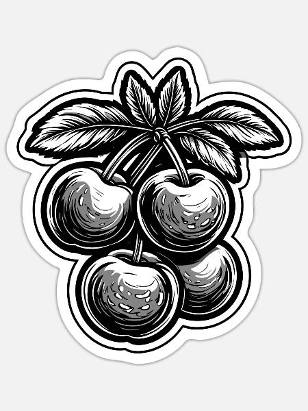 Lebensmittel / Obst / Markt / Vitamine / Design - Sticker Größe S (10 x 10 cm) - Mattweiß