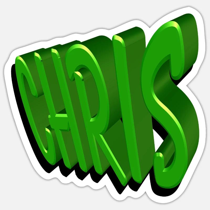 chris2 - Sticker size S (10 x 10 cm) - white matte