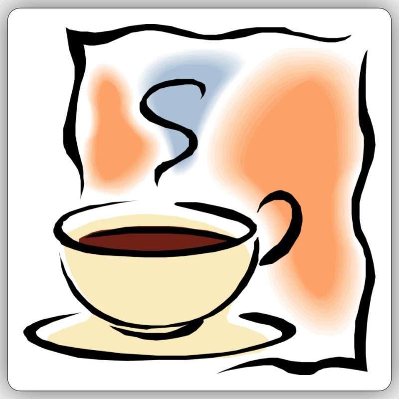 Kaffeepause Sticker Größe S (10 x 10 cm)