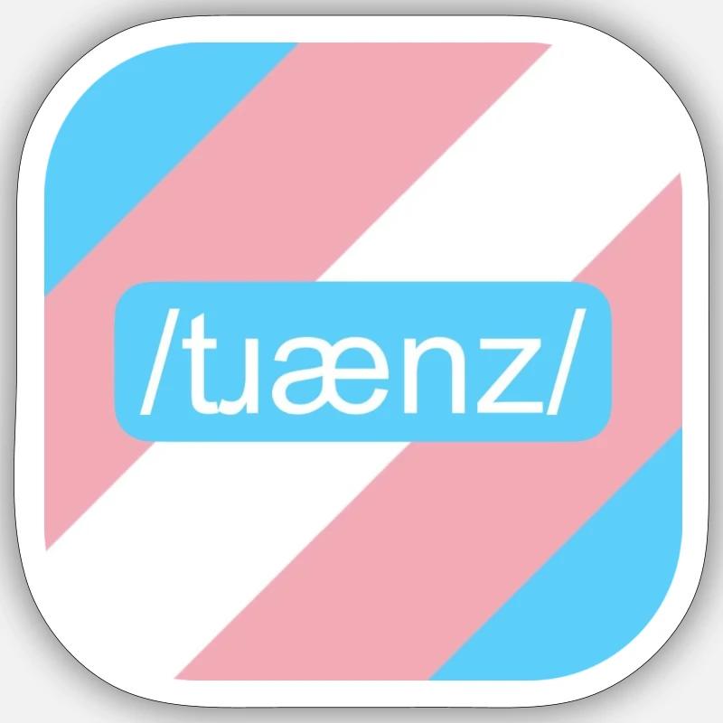 Trans IPA - Sticker size S (10 x 10 cm) - white matte