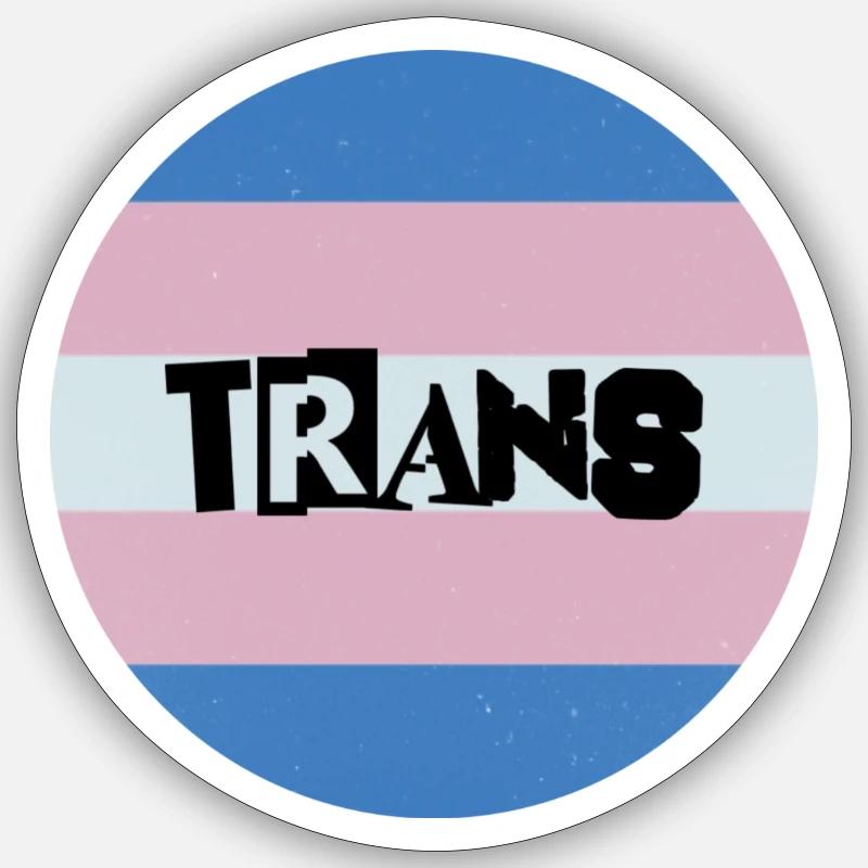 Trans Punk - Sticker size S (10 x 10 cm) - white matte