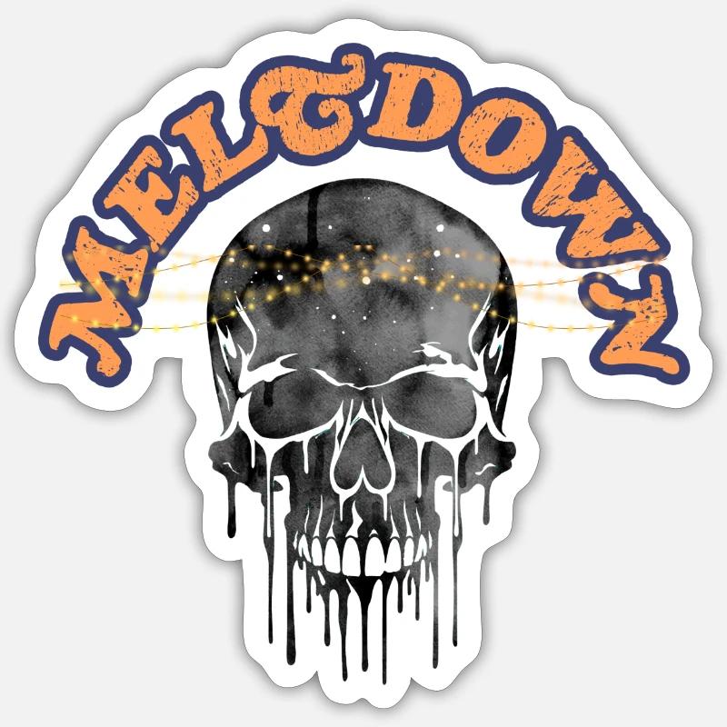 Meltdown! - Sticker Größe S (10 x 10 cm) - Mattweiß