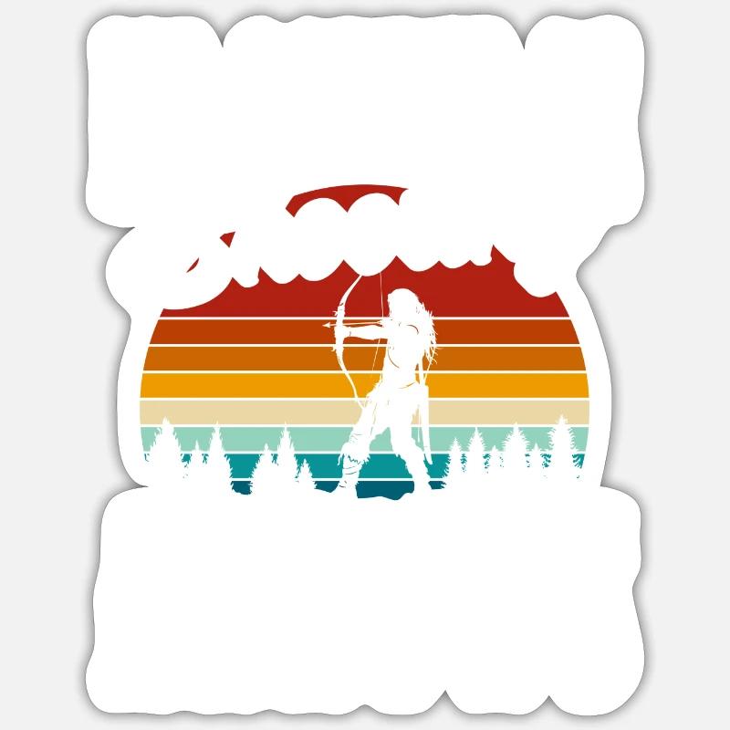 Cible de tir à l’arc - Sticker taille S (10 x 10 cm) - blanc mat