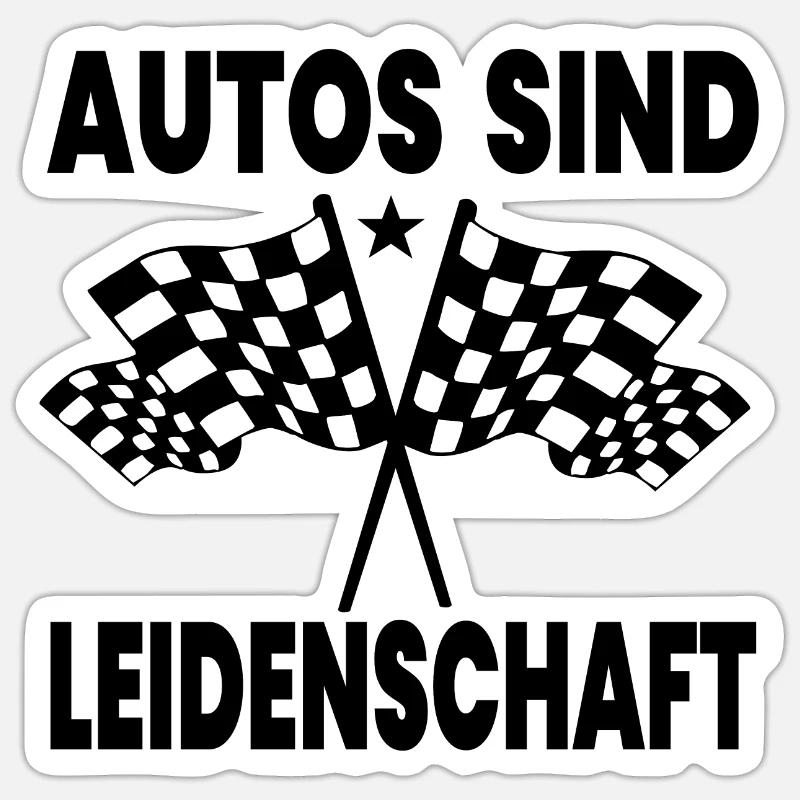 Auto - Sticker Größe S (10 x 10 cm) - Mattweiß