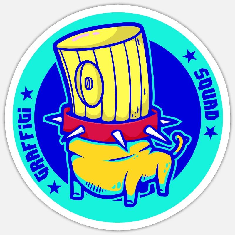 Graffiti-Trupp 8 Sticker Größe S (10 x 10 cm)