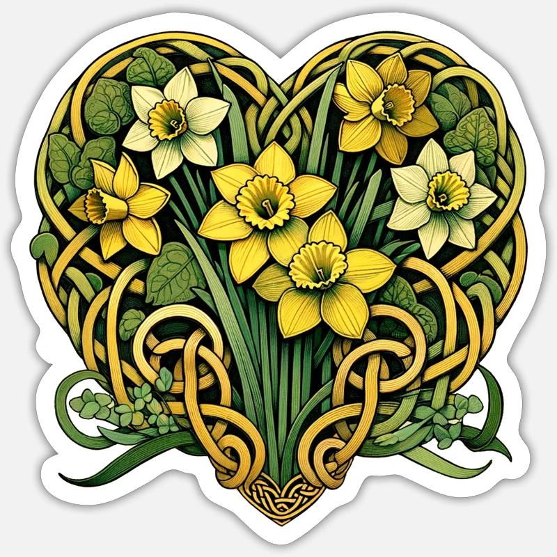 Spring Daffodils - Sticker size S (10 x 10 cm) - white matte