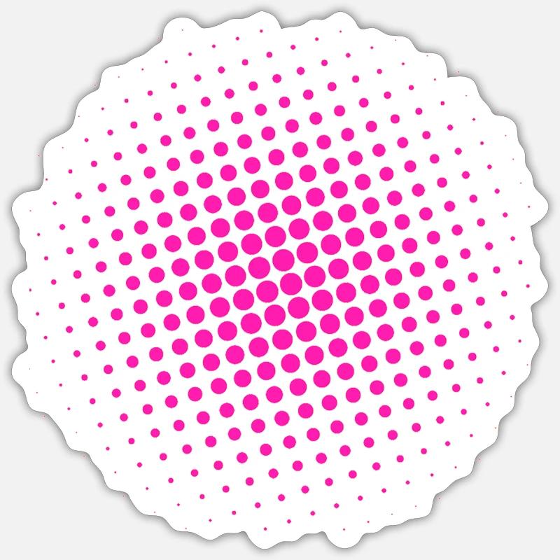 Grid red - Sticker size S (10 x 10 cm) - white matte
