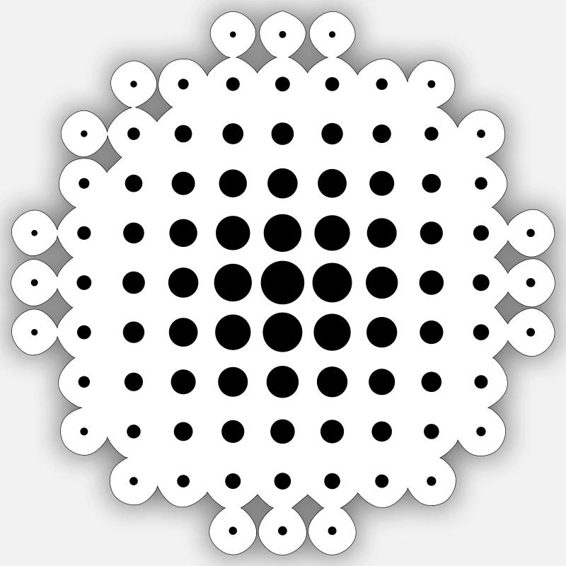 Grid - Sticker size S (10 x 10 cm) - white matte
