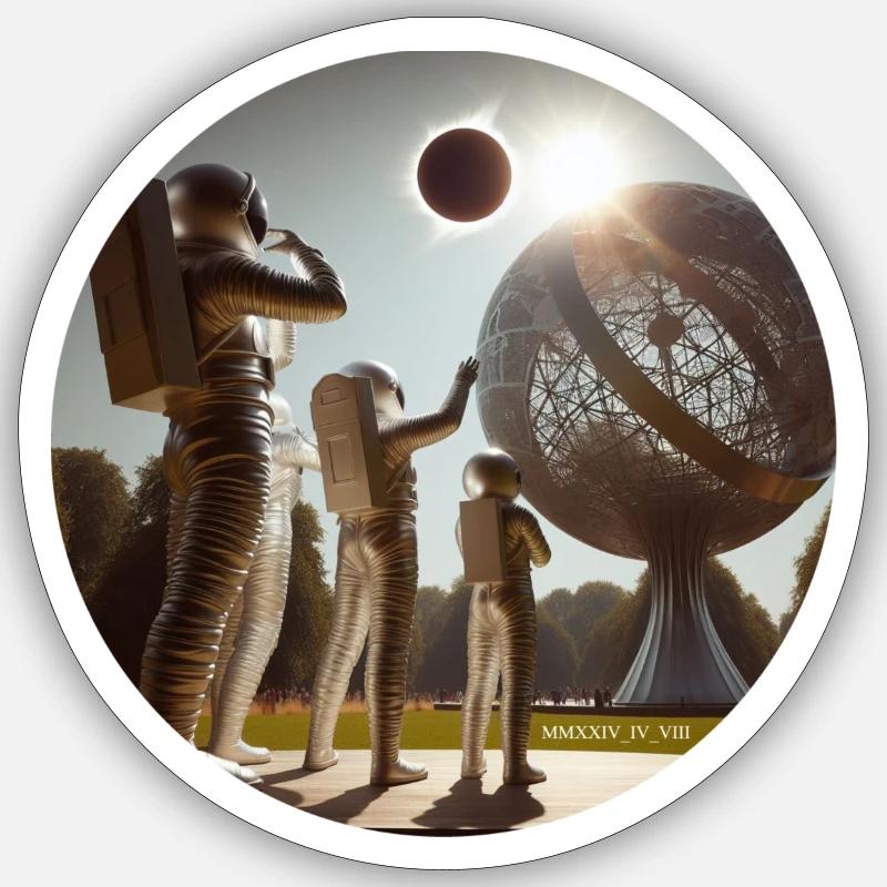 Total Eclipse 04:08:24 Commererative Sticker size S (10 x 10 cm)