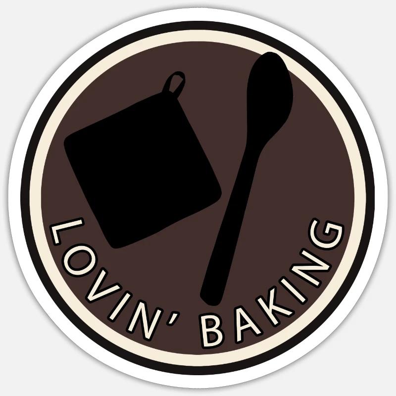 Cuisson du gâteau Cupcake Sticker taille S (10 x 10 cm)