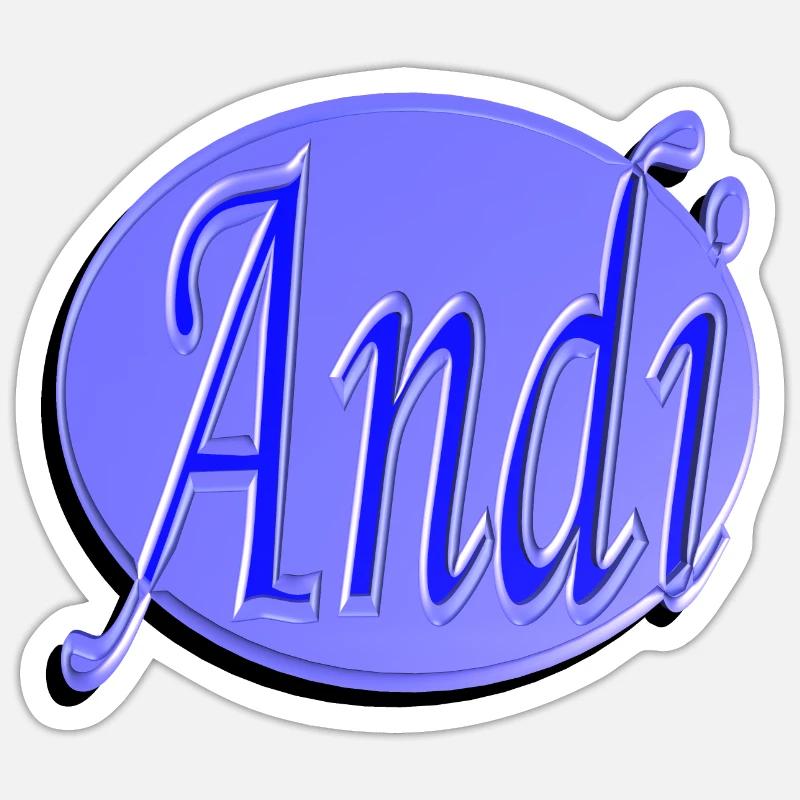 ANDI2 - Sticker taille S (10 x 10 cm) - blanc mat