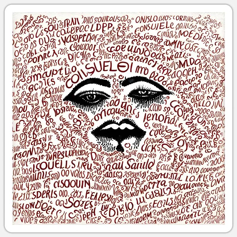 Random Words Sticker size S (10 x 10 cm)