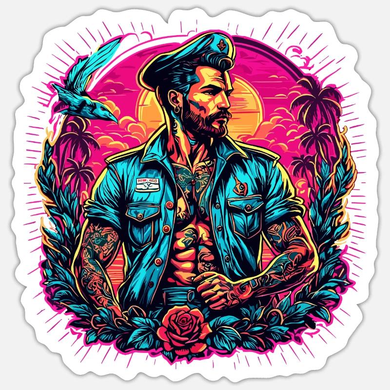 Matrose / Schiffsbesatzung / Decksmann / Anker - Sticker Größe S (10 x 10 cm) - Mattweiß
